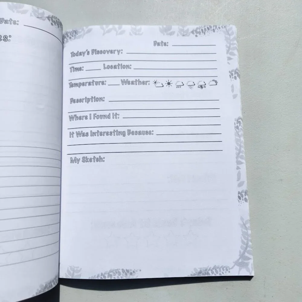 NEW Nature Journal Log Activity Book Drawing Journaling Workbook for Children Ov
